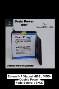 Baterai HP Xiaomi Mi5s Plus Mi 5S Mi5S+ BM37 BM 37 Double Power Batre Xiomi Ori Batrai Original OEM