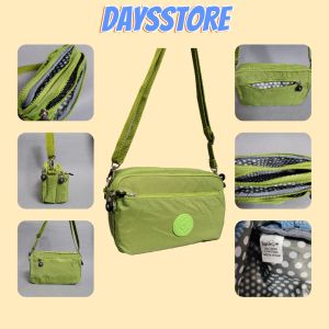 Túi Đeo Chéo Kipling KL2021 Tặng Kèm Móc Khóa Con Khỉ Chất Liệu Vải Dù Kháng Nước Túi Để Điện Thoại KT 25X15X10cm