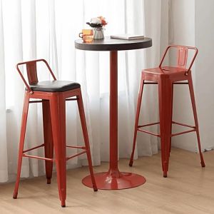 เก้าอี้บาร์สตูสูง โครงสร้างเหล็กหนา แข็งแรง เหมาะสำหรับร้านอาหาร คาเฟ่ กาแฟ ของแท้ 100% ส่งด่วน