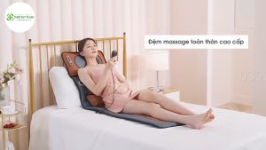 Đệm mɑssage nệm mát xa toàn thân BM N99 hỗ trợ giảm đau mỏi toàn thân lưu thông khí huyết giúp ngủ ngon