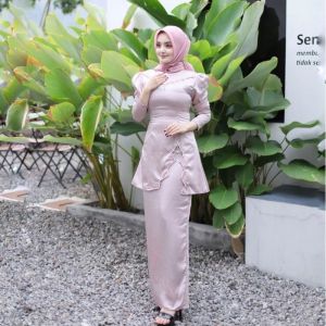 TERMURAH!!! Marwa Set Baju Kurung Melayu Malaysia Satin Silk full Payet