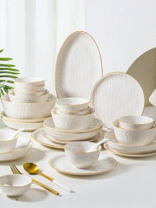 JINGDITAOCI | High-Grade Ceramic Tableware Set