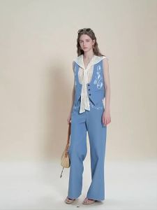 FAMANXUAN | Handmade Beaded Embroidery Vacation Style Fashion Vest Set