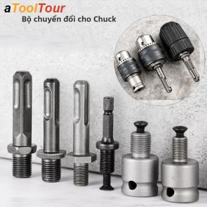 SDS-Plus Lục Giác Ổ Cắm Vuông Nữ Khoan Chuck Chuyển Đổi Bộ Chuyển Đổi Tác Động Cờ Lê Điện Lái Xe Búa Điện 1/2 Chuyển Đổi 3/8
