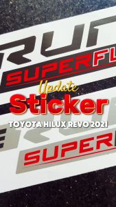สติ๊กเกอร์ติดข้างรถกระบะลาย Prerunner superflex  สีดำ สำหรับรถกระบะ Toyata Revo โตโยต้า รีโว่ ปี 2021 ราคาต่อ 1 คู่