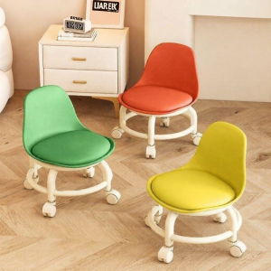 forsso | Multifunctional Learning and Shoe Changing Round Stool with Universal Wheels
