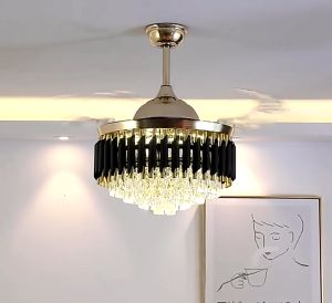 Ceiling With Fan Light Kitchen Fan 42Inch Equipped With Remote/Tricolor/6-Speed Wind For Living/Dining/Kitchen Fan Light