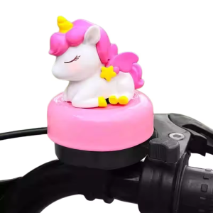 Cute Cartoon Unicorn Bicycle Bell Universal Loud Clear Horn for Kids Balance Bike Bicycle Skateboard Scooter Accessories Gift