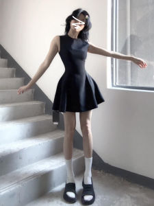 HUAYILING | Elegant Slim A-Line Sleeveless Dress