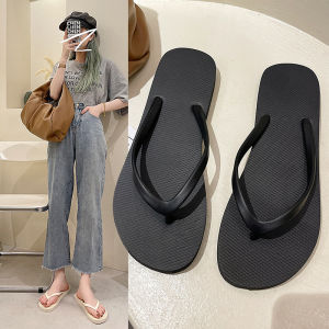 JIFANPAUL | Black Slip Resistant Flat Heel Flip Flops