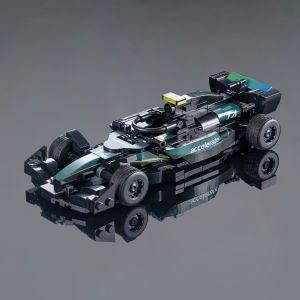 Exquisite Simulation Building Block Series Mini AMR24 Race Car Model Kits MOC Creative Childrens Birthday Gifts Toys Vehicle