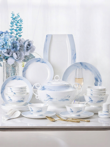JINGDITAOCI | Luxurious Bone China Dinnerware Set