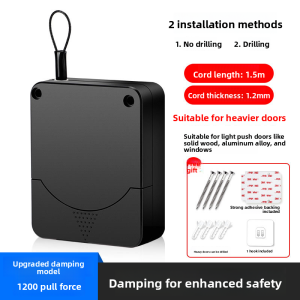 MONLEYTA | Automatic Door Closer German Buffer Sliding Door Closure Silent For Glass Wooden Doors No Drilling Required Home Use