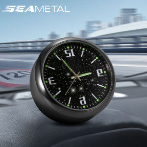 SEAMETAL Car Clock Dashboard Vent Wear-resistant Anti-skidding Time Clock Auto Home Office Universal Accessories