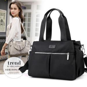 Fashionable Multi-Pocket Womens Shoulder Bag Casual Nylon Waterproof Handbag Simple Crossbody Bag for Young Women