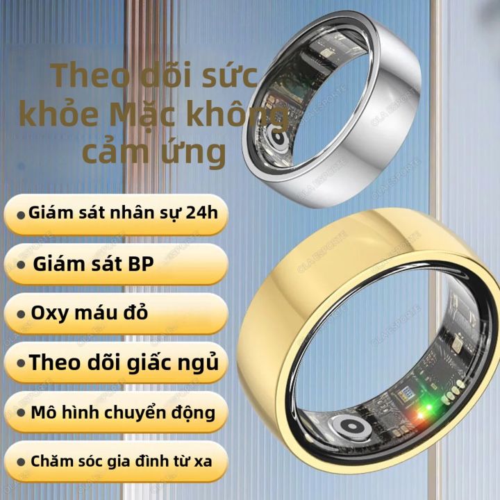 Nhẫn Thông Minh Xiaomi 5ATM Chống Nước IP68 Theo Dõi Sức Khỏe Theo Dõi Nhịp Tim Theo Dõi Giấc Ngủ Thể Thao Hoạt Động Nhẫn Nam Chất Liệu Hợp Kim