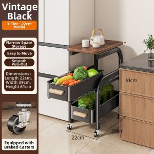 YIXUAN | Kitchen Narrow Gap Storage Rack Slidable
