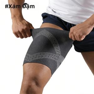 1 Cái Bao Đùi Bó Sát Thoáng Khí Hỗ Trợ Ổn Định Đầu Gối Bảo Vệ Khớp Cho Tập Gym Chạy Bộ Quần Vợt Thể Thao Chất Liệu Polyester