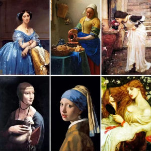 Jigsaw Puzzle 1000pcs Vermeer Girl With Pearl Earring Monet Water Lilies Da Vinci Mona Lisa For Adults Stress Relief Puzzle