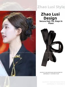 PINK EMPRESS | Elegant Black Bow Jaw Clip Hair Accessories