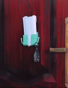 เป็นที่วางโทรศัพท์/รีโมท ช่องวางชาร์จมูกที่มีแขนกับไม่มีแขน มีโน๊ตใหม่ สร้างความสุขสันต์ ใช้แผ่นกาวติดผนัง พร้อมส่งในไทย