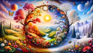 HUACAN Novelties Diamond Mosaic Sun Moon Spring Tree Big Size Diamond Painting Big Size Embroidery Landscape Home Decoration