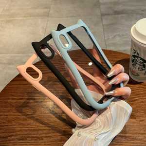 Cute Cat Ear iPhoneX Case Transparent Cartoon Female Style Apple XR XS Max XR Xmas Simple Hard Shell Protective Cover for iPhone