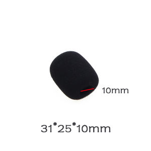 10PCS Black Microphone Dedicated Set Headset Replacement Foam Headset Mic Cover Microphone Windscreen Headset Sponge