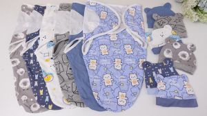 Florasis Soft Plush Blanket Baby Swaddle Blanket with Bonnet Muslin Blanket for Newborn Comfortable Sleep