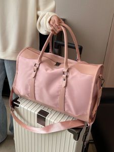 Lightweight Portable Fitness Travel Bag Large Capacity Nylon Luggage Bag for Short Trips Young Women Fashion Trend Bag