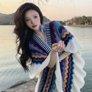 JIFANPAUL | Ethnic Style Bohemian Blue Travel Shawl