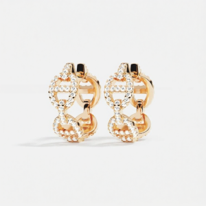Rose Gold Circle Design Earrings