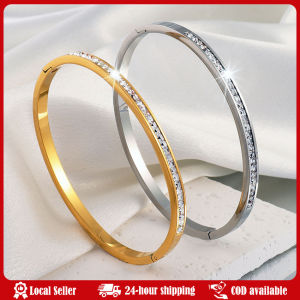 Rhinestone Bangle Women Bracelet Jewelry Sisters Birthday Gift nlaid Powder Zirconium Bracelet Set Women Mens Gold Couple Holiday Gift Bracelet Jewelry