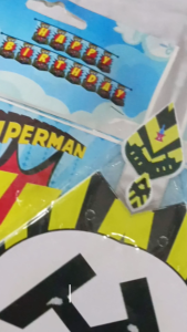 Banner Flag ulang tahun Anak karakter Batman Happy BIrthday Superman