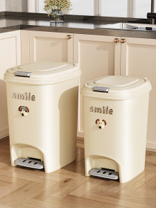 Large Capacity Foot Pedal Trash Can for Kitchen Bathroom Living Room Home Use 2025 New Model with Lid High Aesthetic Value