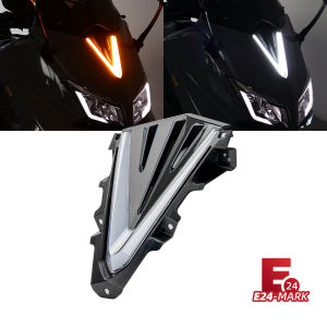 Đèn Chạy Ban Ngày Hình Chữ V Yamaha TMAX 530 2015-2016 Đèn Trước Nhấp Nháy Đạt Chứng Nhận E-MARK E24 Đèn Chiếu Sáng Cho Xe Máy
