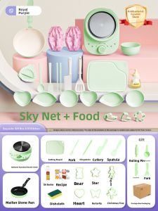 Mini Childrens Kitchen Full Set Cooking Simulation Toys for Boys And Girls Birthday Gifts Realistic Kitchen Playset