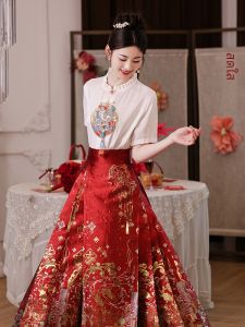 ชุดแต่งงานจีนใหม่ ชุดกี่เพ้า ชุดราตรี กระโปรงทรงเอ เสื้อผ้าสำหรับคู่รัก ชุดยาวปานกลาง ชุดราตรี