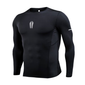 เสื้อยืดแขนยาวสำหรับออกกำลังกาย ระบายอากาศได้ดี แห้งเร็ว สำหรับผู้ชาย วิ่ง ออกกำลังกายกลางแจ้ง ฤดูใบไม้ผลิ ไซส์ใหญ่ 7XL 300 ปอนด์