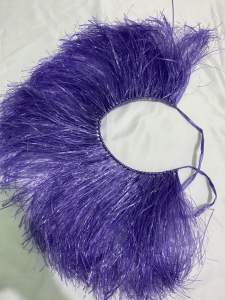 AKSESORIS KALUNG RUMBAI DARI TALI RAPIA