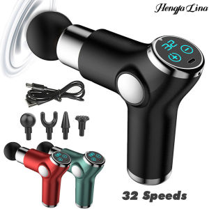 Hengfa Lina 32 Speed Massage Mini LCD Display Electric Massager Deep Muscle Body Massage Fascia For Body And Neck Fitness