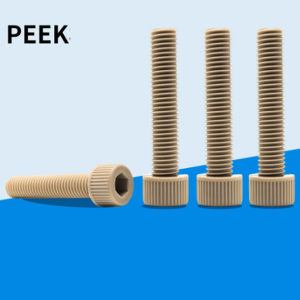 2/5Pcs M2 M2.5 M3 M4 M5 M6 DIN912 PEEK High-strength-temperature Resistant Hexagon Hex Socket Knurled Cap Head Allen Screw Bolt