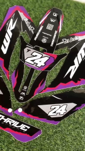 Decal WR Design Simple Full Body Bebas Custom - Dekal Sticker Motor Cross Yamaha WR 155