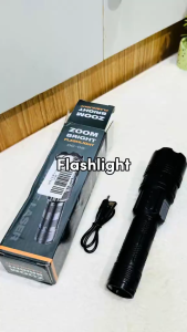 100000LM LED Flashlights 3 Lighting Modes Torch Light High Power Zoomable Light USB Rechargeable Torch  Portable Zoomable Camping Light Outdoor Lighting