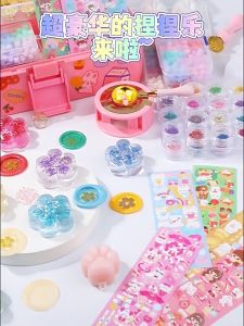 Jojotoy DIY Guka Jelly Wax Fire Paint Sealing Wax Set Mengadon Lilin Jelly DIY Mainan Dekompresi Anak-anak Kerajinan Tangan 3D Segel Segel Amplop