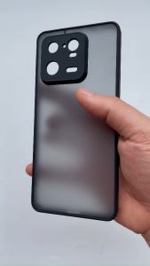 Ốp lưng cứng nhám mờ viền màu bảo vệ camera cho Xiaomi Mi 13 Pro
