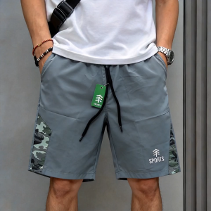 Shorts For Men Running sports Short 61371 Fashionable Plain Knee-Length Drawstring