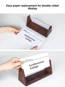 Acrylic Meeting Seat Name Card Stand Office Desk Position Name Tag Display Board Engraving Logo Stand up Table Name Plate