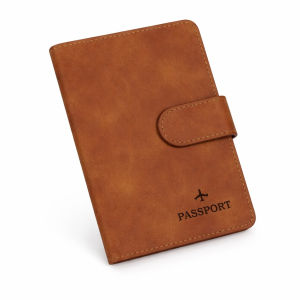 Women Men RFID Vintage Business Passport Covers Holder Multi-Function ID Bank Card PU Leather Wallet Case