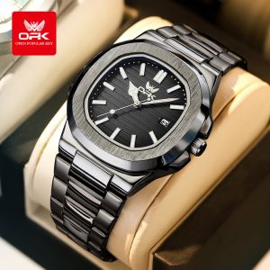 OPK Classic Mens Watch Business Luxury Watch  Quartz   Diver Series Stainless Steel Waterproof Calendar Clock
